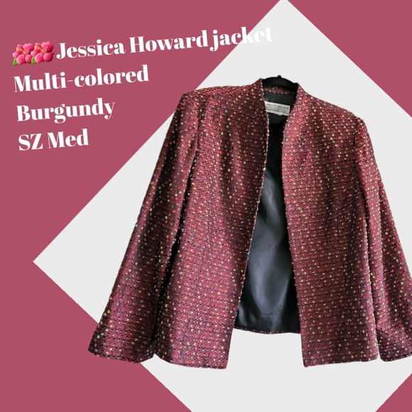 Jessica Howard Jackets & Blazers - Vintage Jessica Howard Jacket Sz Med/Lg burgundy color